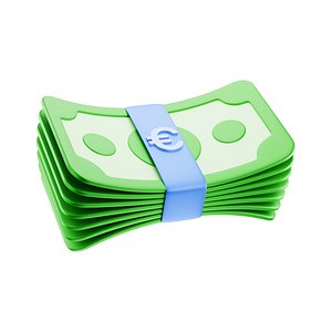 Banknote Euro Stack Strapped Icon
