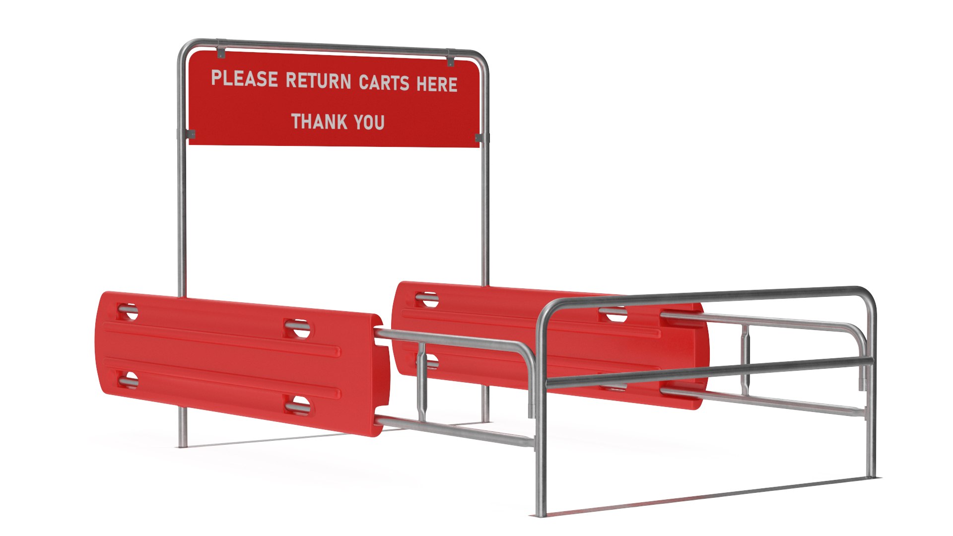 3D model Cart Corral with Polymer Side Bumpers - TurboSquid 2028982