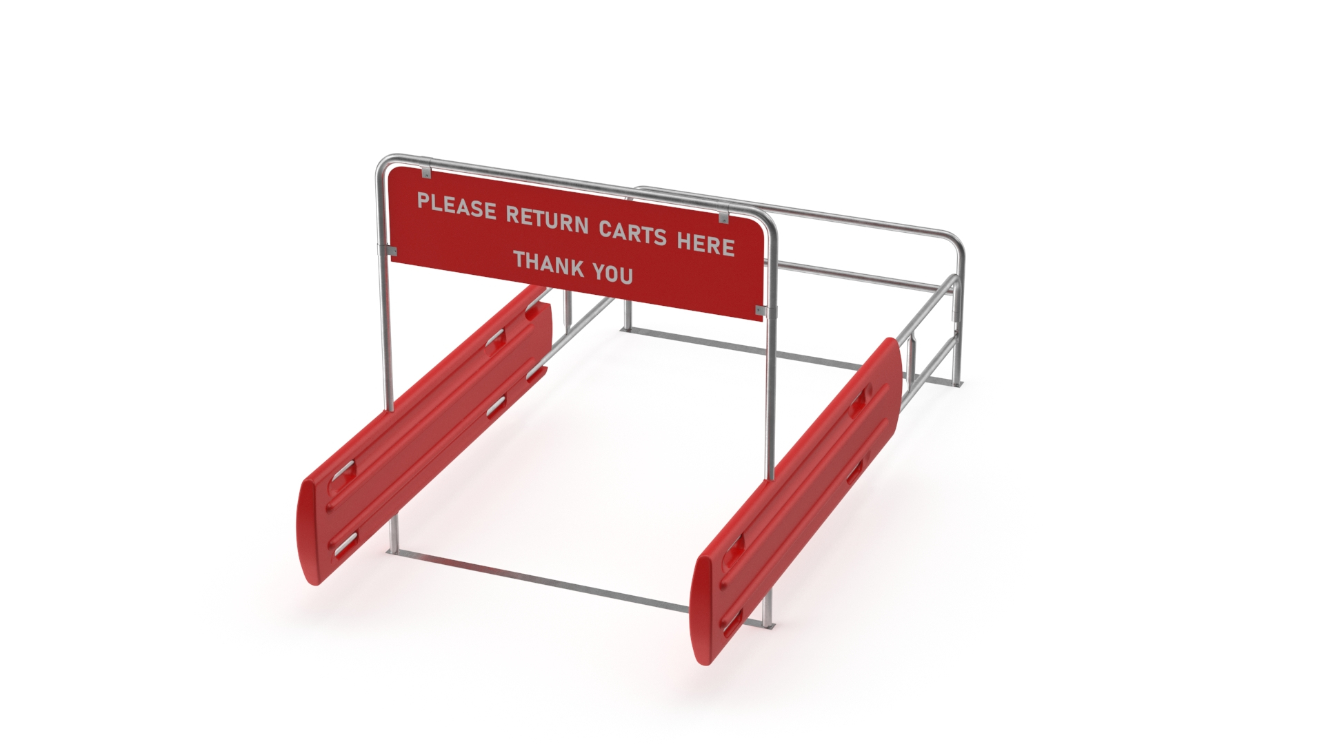 3D model Cart Corral with Polymer Side Bumpers - TurboSquid 2028982