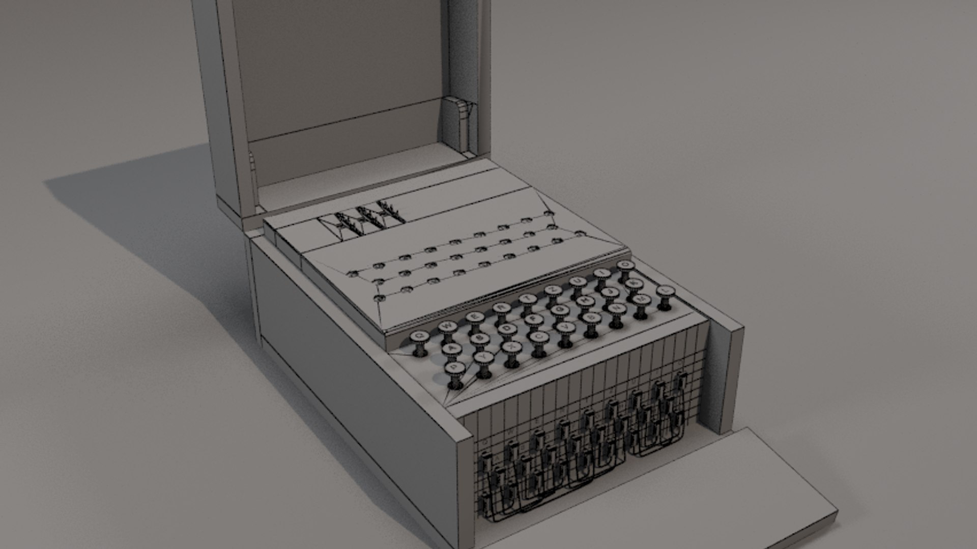 3D Enigma Machine Model - TurboSquid 2357542