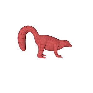 base mesh skunk 3d c4d