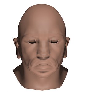 3ds max male head mesh base
