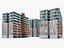 3D Residential Buildings Collection - 7 Pack