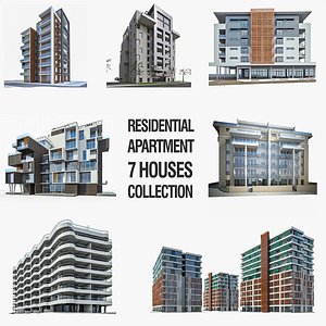 3D Residential Buildings Collection - 7 Pack