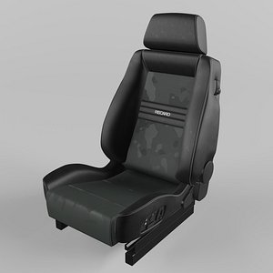 3D RECARO Ergomed ES Leather black Artista black Seat model