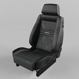 RECARO Ergomed ES Leather black Artista black Seat 3D model
