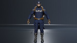 Captain America The Winter Soldier low-poly