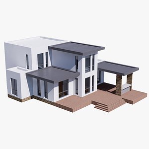 3D model villa realistic house