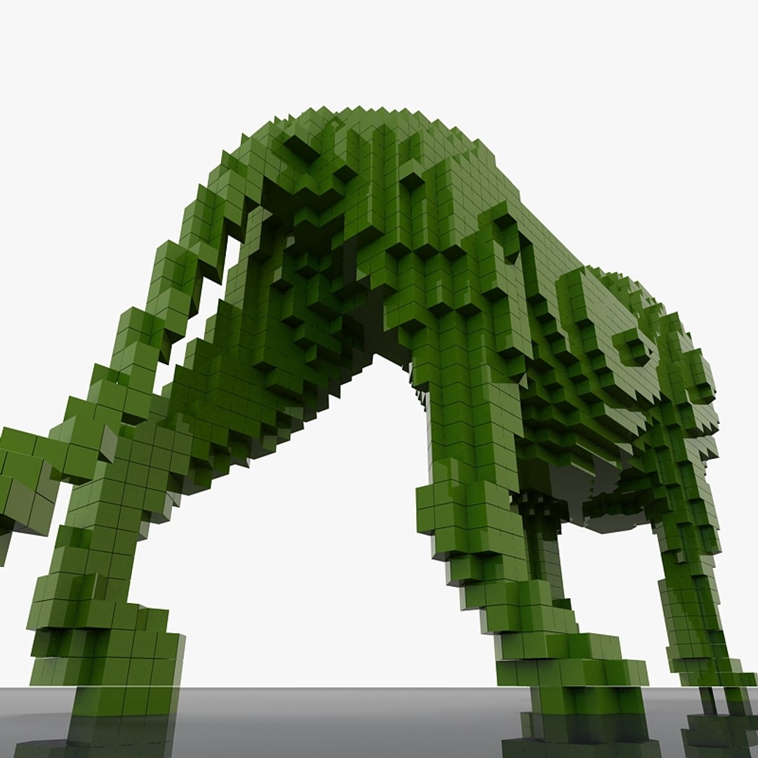 Pixel Lion Obj