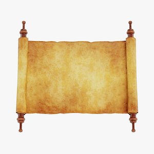 3D model Scroll Empty 1