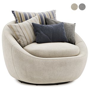 bloom club armchair 3D model