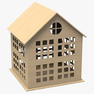 3D Wooden Tiny House Model model
