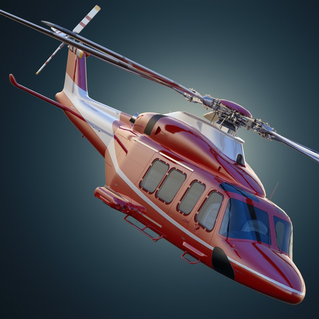 Agustawestland Aw139 Helicopter 3d Max