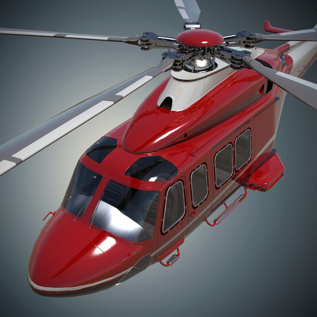Agustawestland Aw139 Helicopter 3d Max