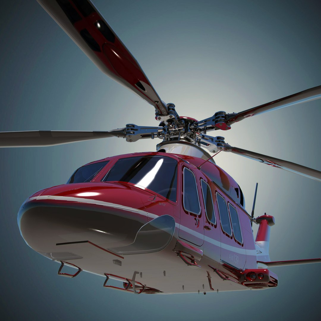 Agustawestland Aw139 Helicopter 3d Max