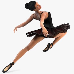 light skinned black ballerina 3D