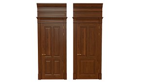 classic wooden door 04 3D