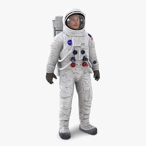 astronaut nasa wearing spacesuit 3d model