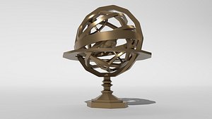 Low poly -Armillary sphere 3D model