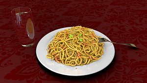 spaghetti pasta fork 3D model