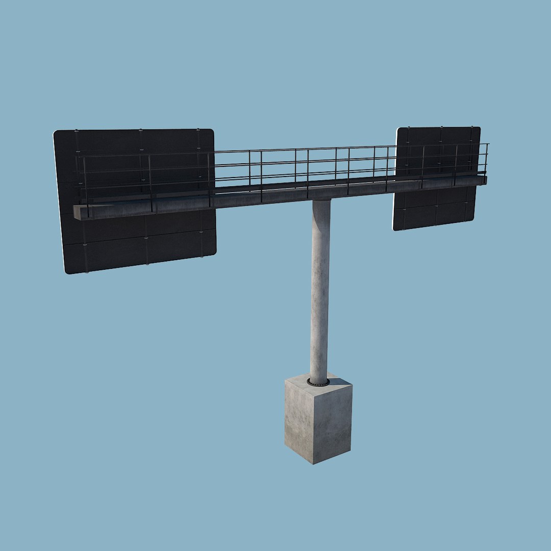 Overhead Gantry Sign 3d Ma