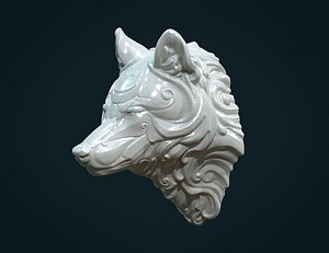 3D model wolf head