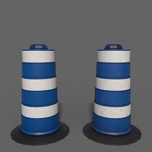 PBR Traffic Drum Barrel Blue