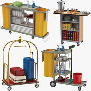 Hotel Carts Collection 3D model