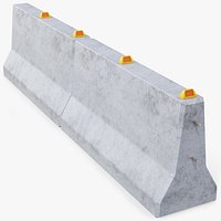 Road Safety Barrier with Reflective Markers