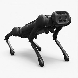 Dirty Robot Dog Aliengo Rigged for Maya 3D model