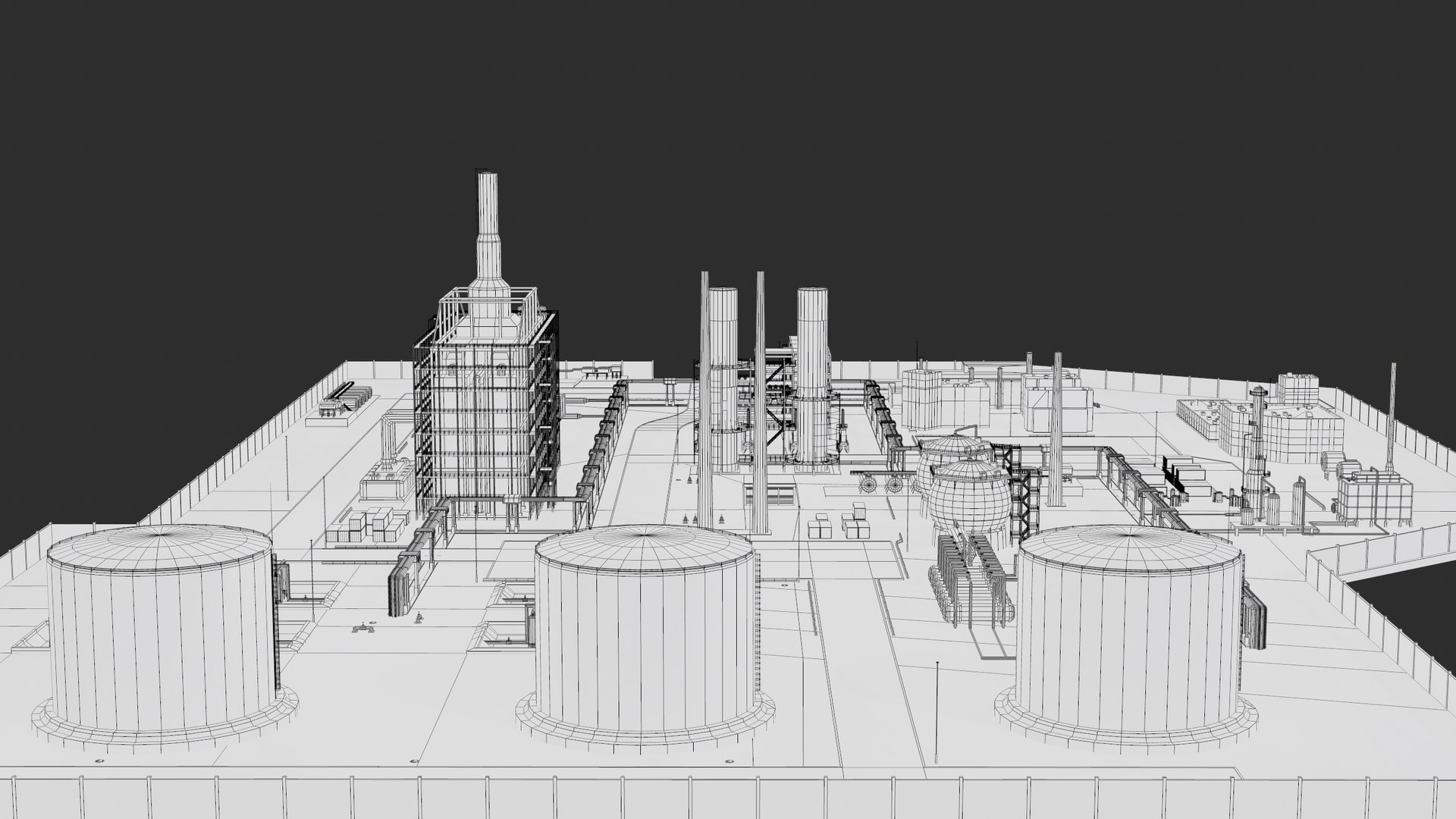 3D model Oil Refinery Facility PBR https://p.turbosquid.com/ts-thumb/gU/k6vnfe/iA/screenshot069/png/1682497671/1920x1080/fit_q87/9126be8900e6b7adc685fd9b875e3aaa263b8c6d/screenshot069.jpg