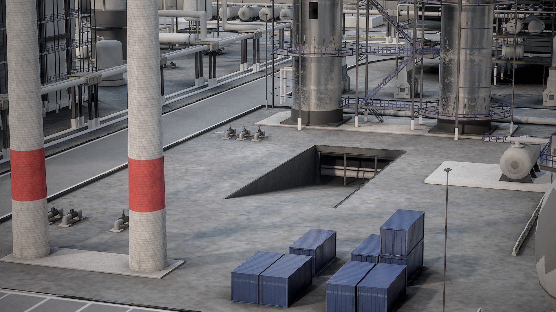 3D model Oil Refinery Facility PBR https://p.turbosquid.com/ts-thumb/gU/k6vnfe/oj/r_viewport_018/png/1682497663/1920x1080/fit_q87/0e3fbfa63796707eb90aa642cc813e229fd75040/r_viewport_018.jpg