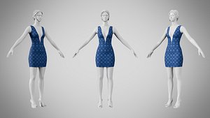 3D Dress 34 Digital Pulse Brocade