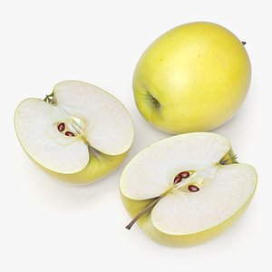 green apple 3d model