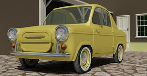 1959 Vespa 400 micro car (low poly)