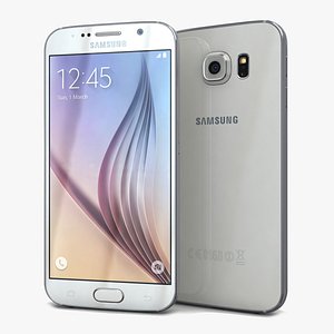 samsung galaxy s6 white 3d 3ds