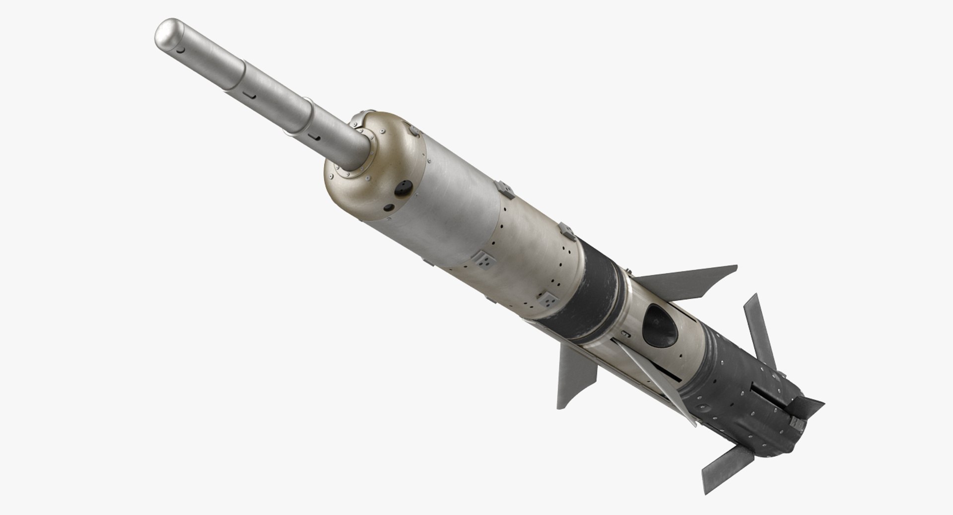 BGM 71E TOW Missile Rigged 3D Model preview