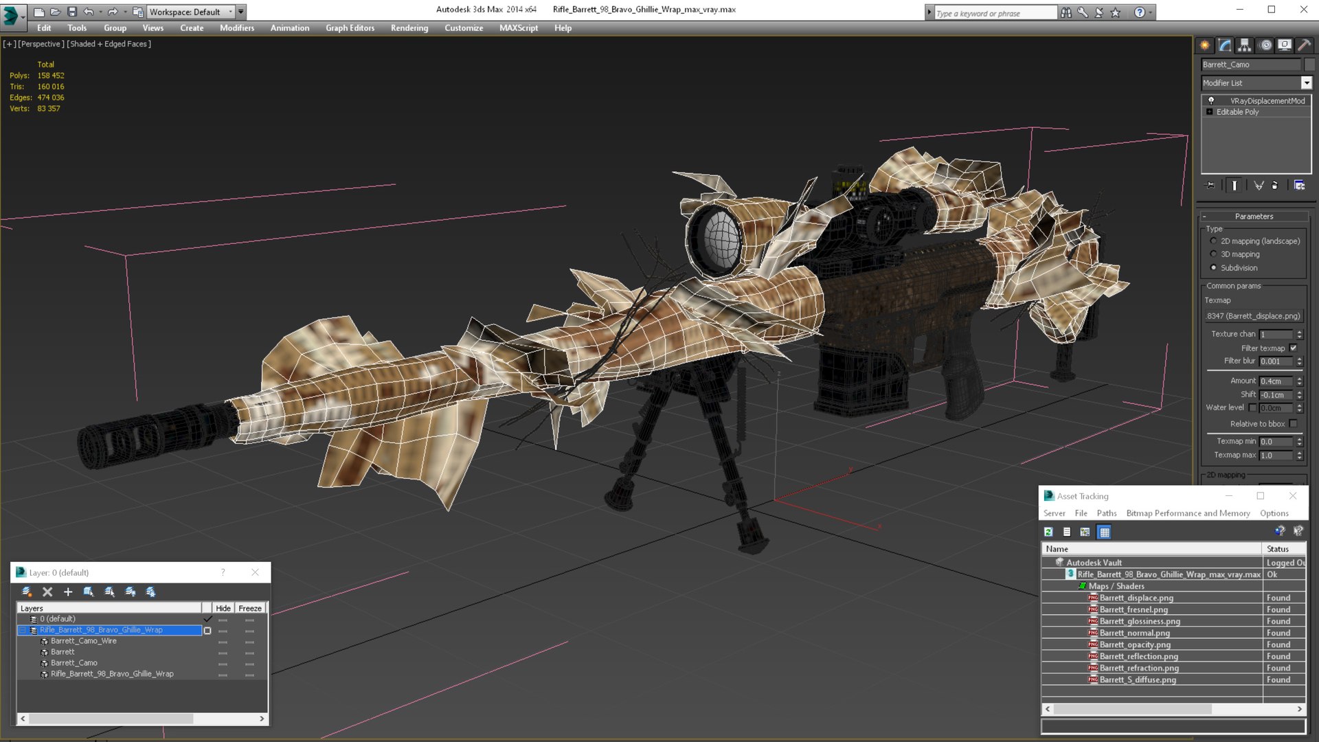 3D Rifle Barrett 98 Bravo Ghillie Wrap model https://p.turbosquid.com/ts-thumb/gV/3tLZ61/gq/riflebarrett98bravoghilliewrapvray3dmodel024/jpg/1669058648/1920x1080/fit_q87/32da7ae6224d3f3f37b2dc22184f59bb0dc2ef7c/riflebarrett98bravoghilliewrapvray3dmodel024.jpg