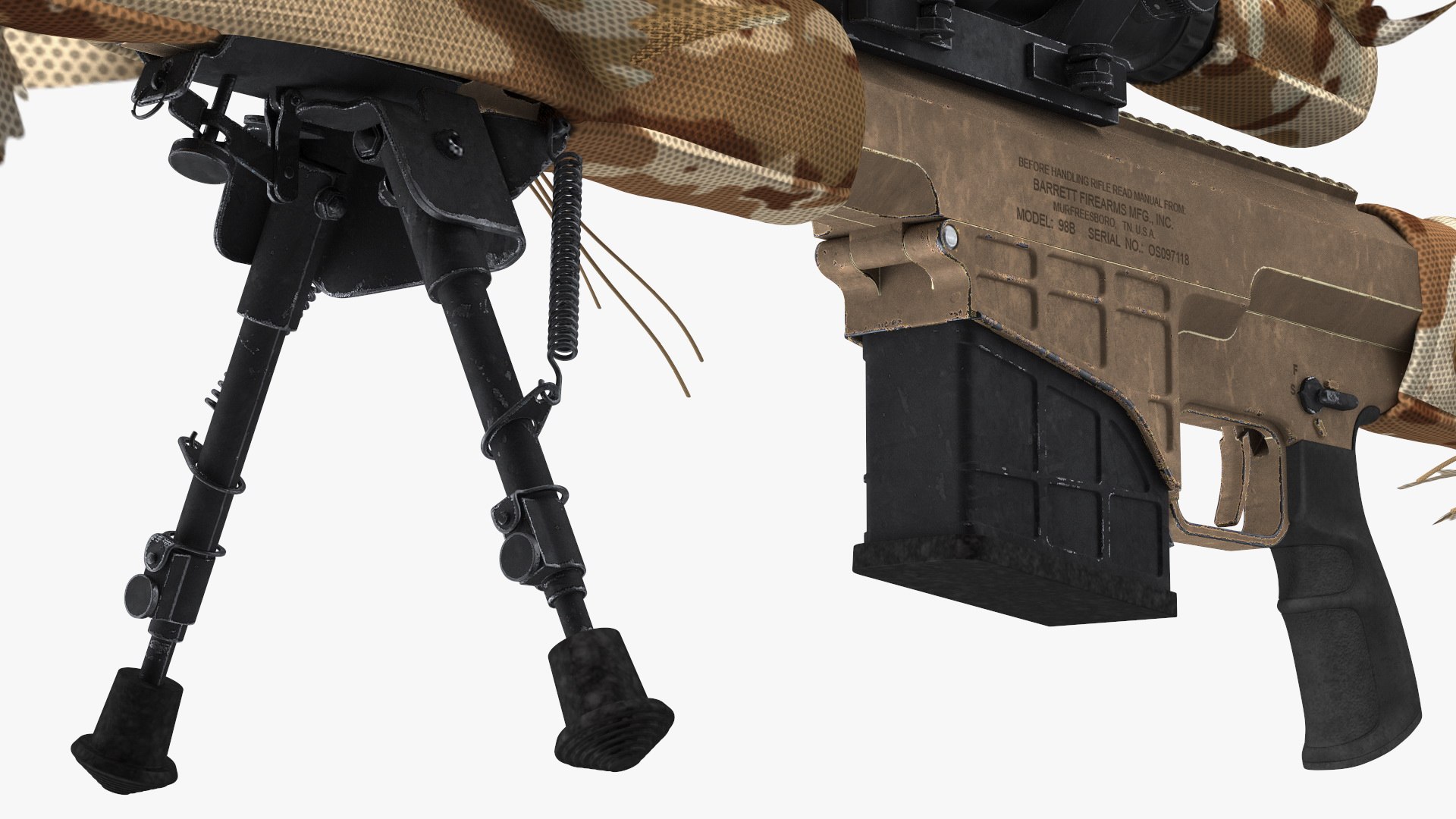 3D Rifle Barrett 98 Bravo Ghillie Wrap model https://p.turbosquid.com/ts-thumb/gV/3tLZ61/zd/riflebarrett98bravoghilliewrapvray3dmodel015/jpg/1669058615/1920x1080/fit_q87/8e438663645809c6120ae8b1b965d5cfcc7eaaf9/riflebarrett98bravoghilliewrapvray3dmodel015.jpg