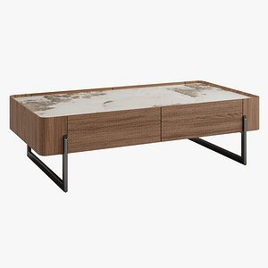 Angel Cerda Rectangular coffee table in porcelain marble model