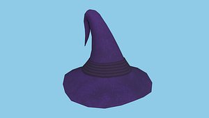 3D Purple Wizard Hat - Character Design Fashion