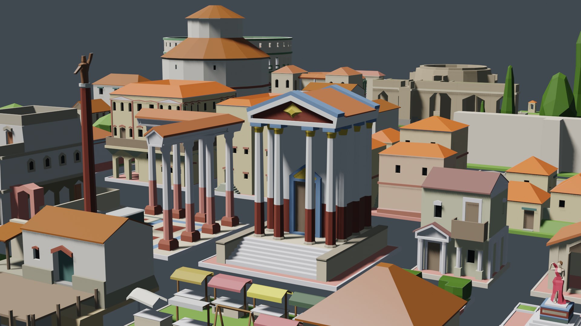 3D Rome Lowpoly city set https://p.turbosquid.com/ts-thumb/gV/ARbC72/xU/romecitypreview3wide/png/1686573265/1920x1080/fit_q87/ea0d6c29b49725e379afbed2406416c55804c5ba/romecitypreview3wide.jpg