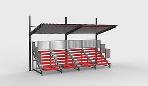3D Bleacher 02 3D model