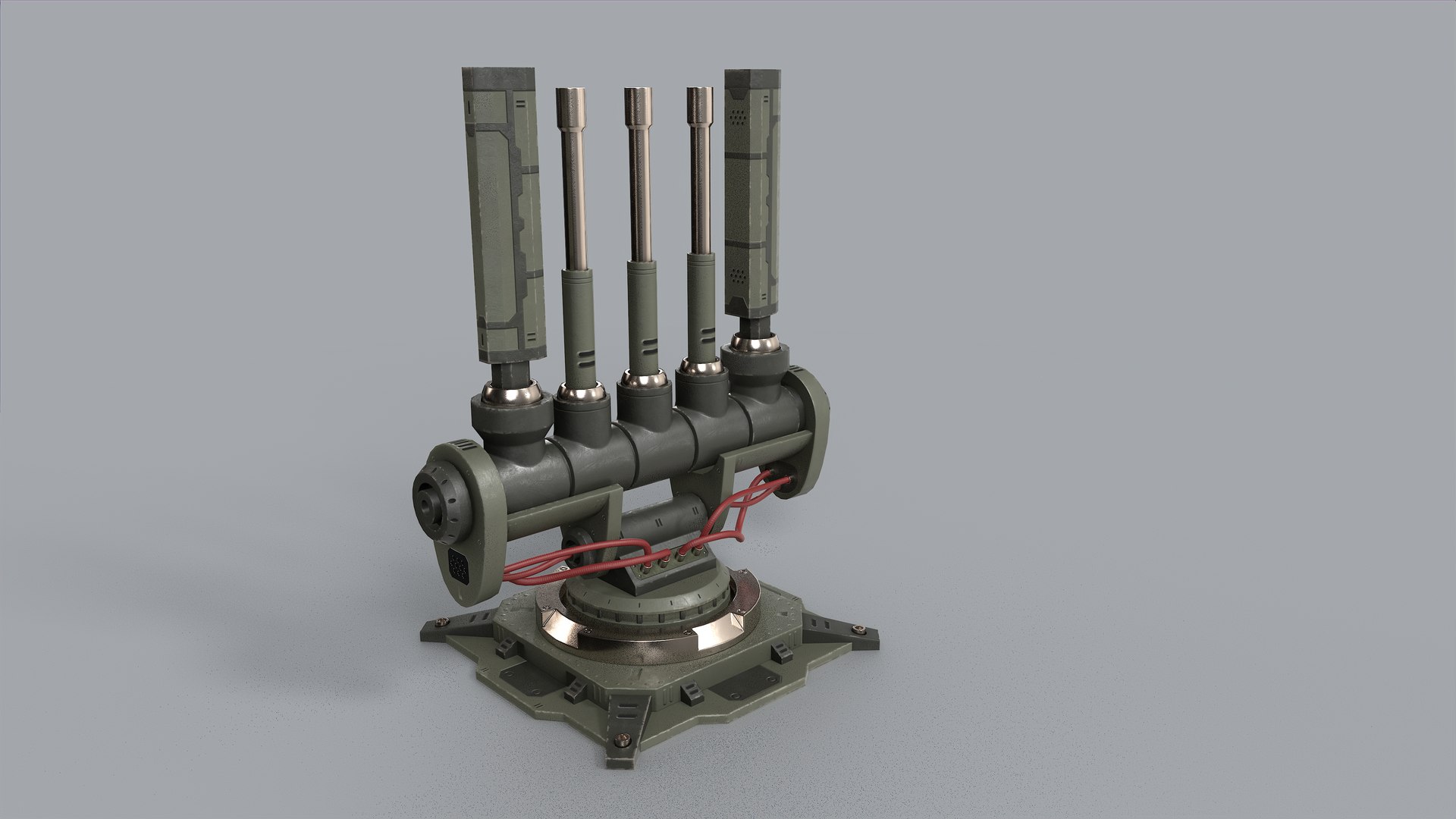 3D Lowpoly Scifi Turret Rigged In Maya Model - TurboSquid 2314654