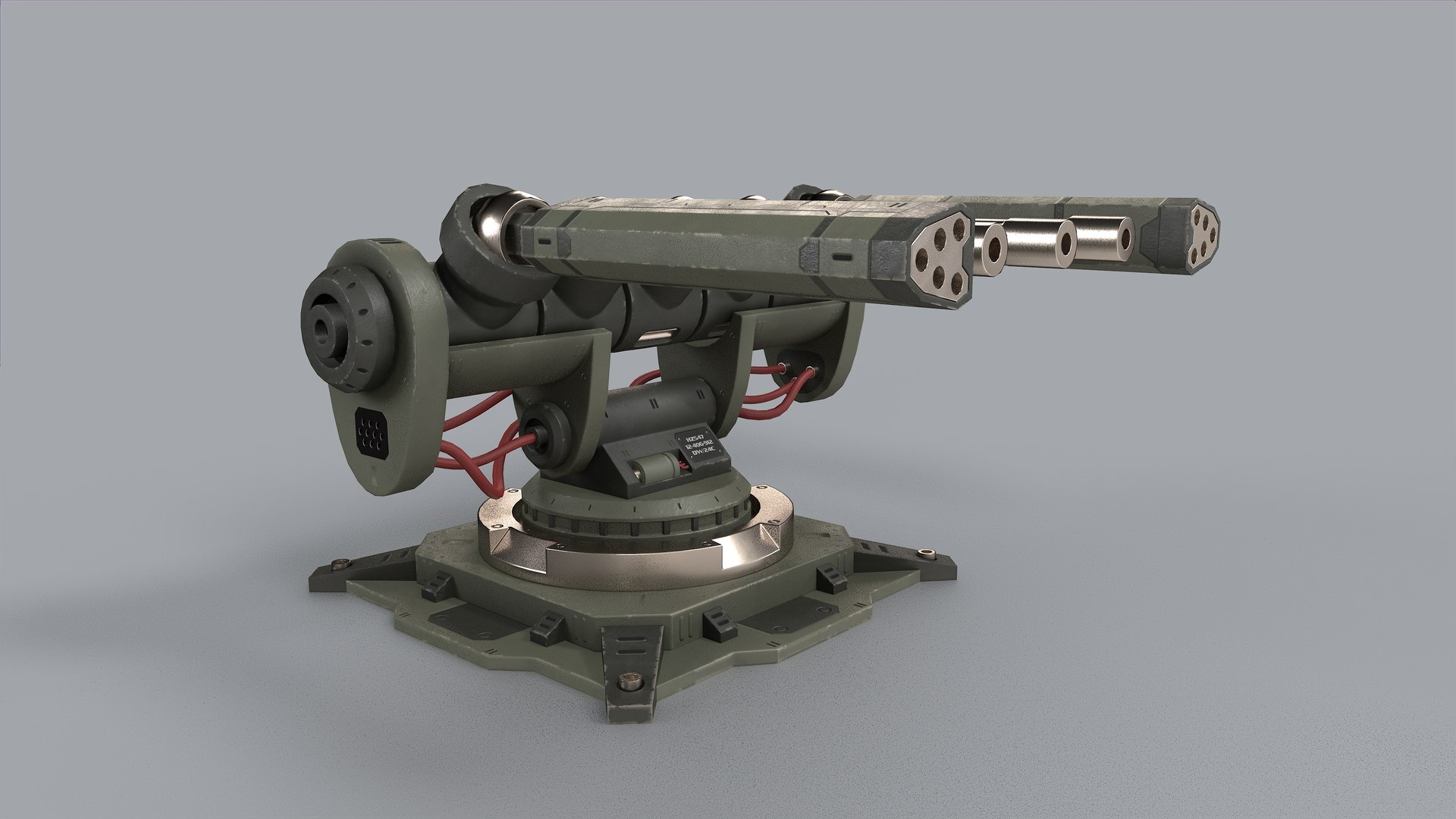 3D Lowpoly Scifi Turret Rigged In Maya Model - TurboSquid 2314654