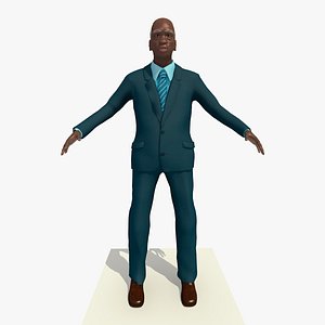 old african male man 3d model
