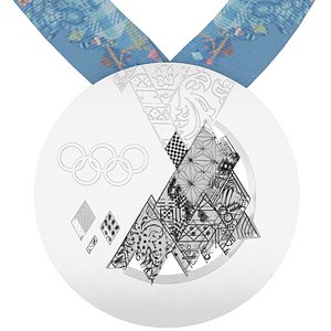 Sochi 2014 Olompic Winter Games silver medal
