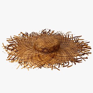 3D balinese straw wicker hat bamboo woven wall decoration boho