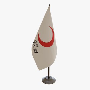 3D model Table Flag Turkish Red Crescent