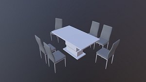 Free Dining Table 3d Model